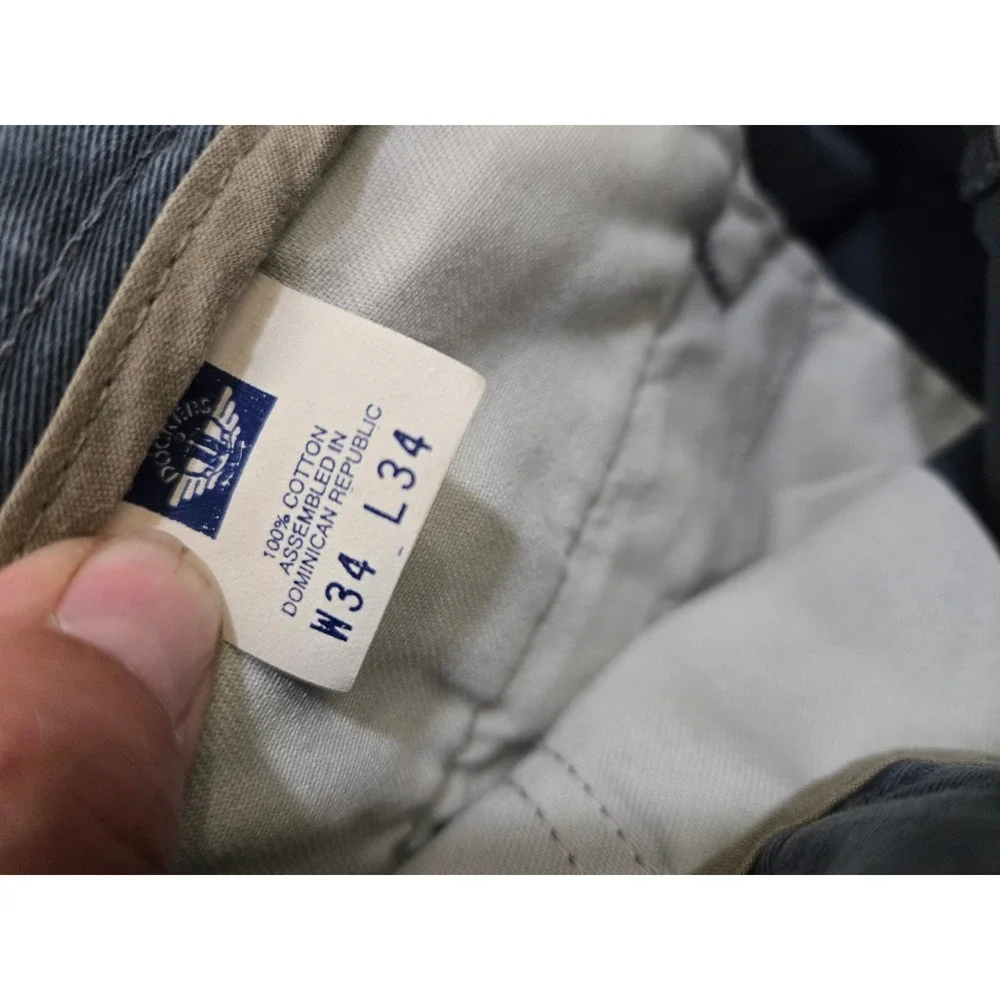 Dockers Vintage Khakis Cotton Twill Straight Leg Chino Pants Blue Gray 34x34